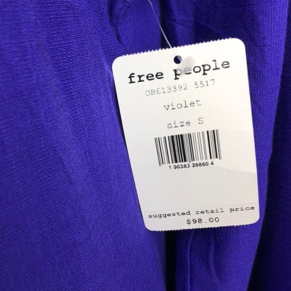 Free People Violet Cold Shoulder Long Sleeve Tunic - Picture 4 of 9